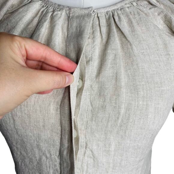 J. Crew V-back Linen Shirtdress - Picture 6 of 10